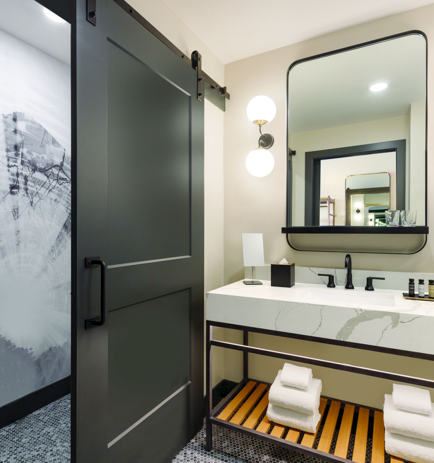 bathroom sink and doorway