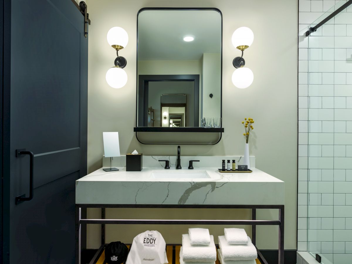 bathroom sink and mirror