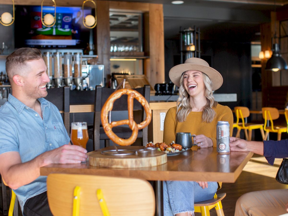 people enjoying food and drinks