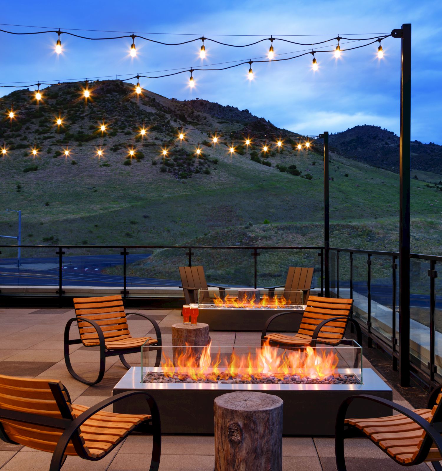 east rooftop seating