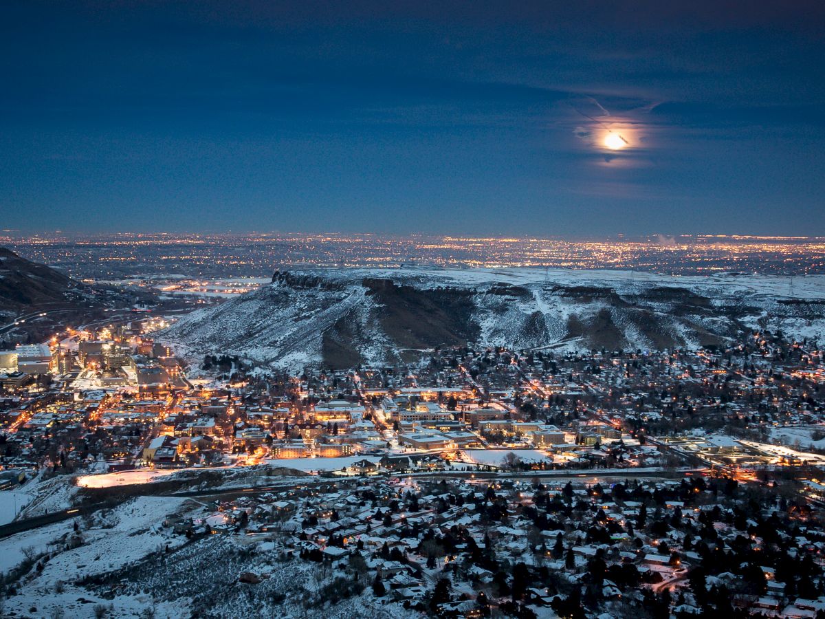 snowy mountain view