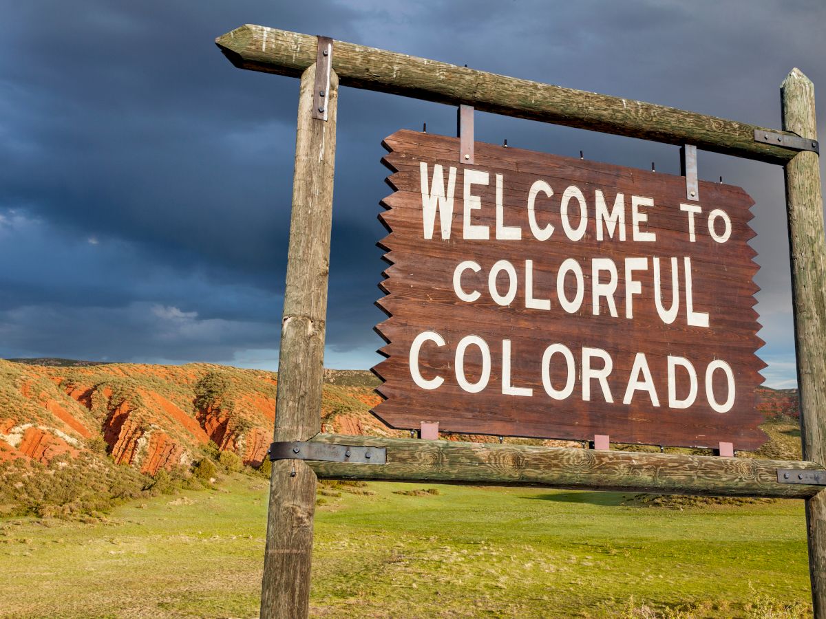 Colorado State Welcome Sign