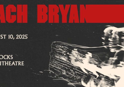 Concert poster for Zach Bryan at Red Rocks Amphitheatre on August 10, 2025.