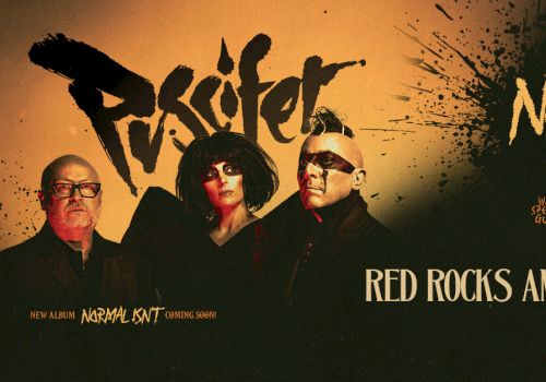 A concert poster featuring the bands Poisoner and The Normal Isn&rsquo;t, with date and venue Red Rocks Amphitheatre, May 3.