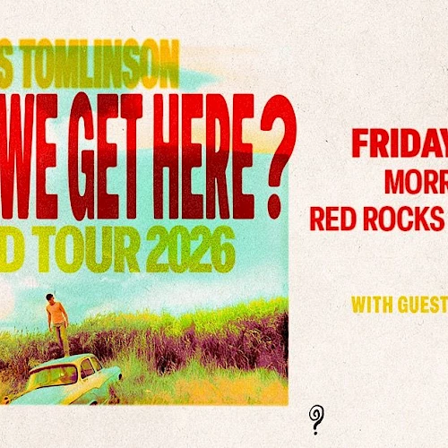A vintage concert poster for Louis Tomlinson&rsquo;s 2026 World Tour: &ldquo;How Did We Get Here?&rdquo; with date and venue details.
