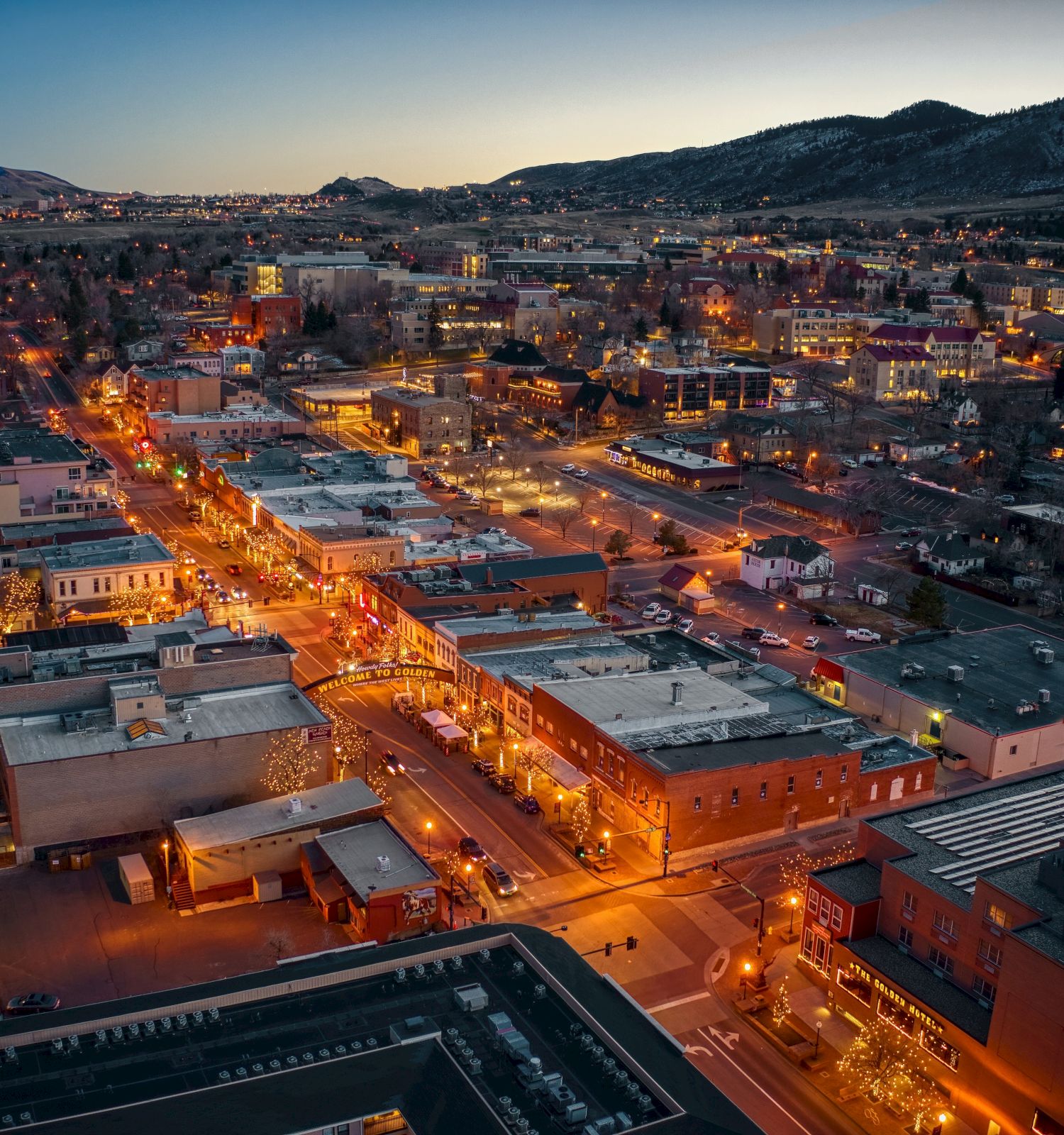 Downtown Golden near Boulder Colorado and Sundance Film Festival