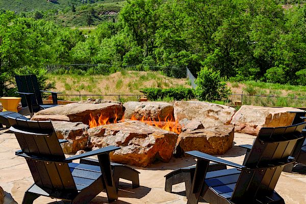 fire pit with seating