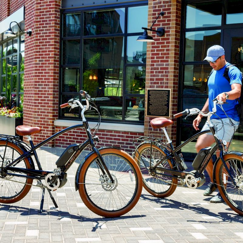 person with bikes