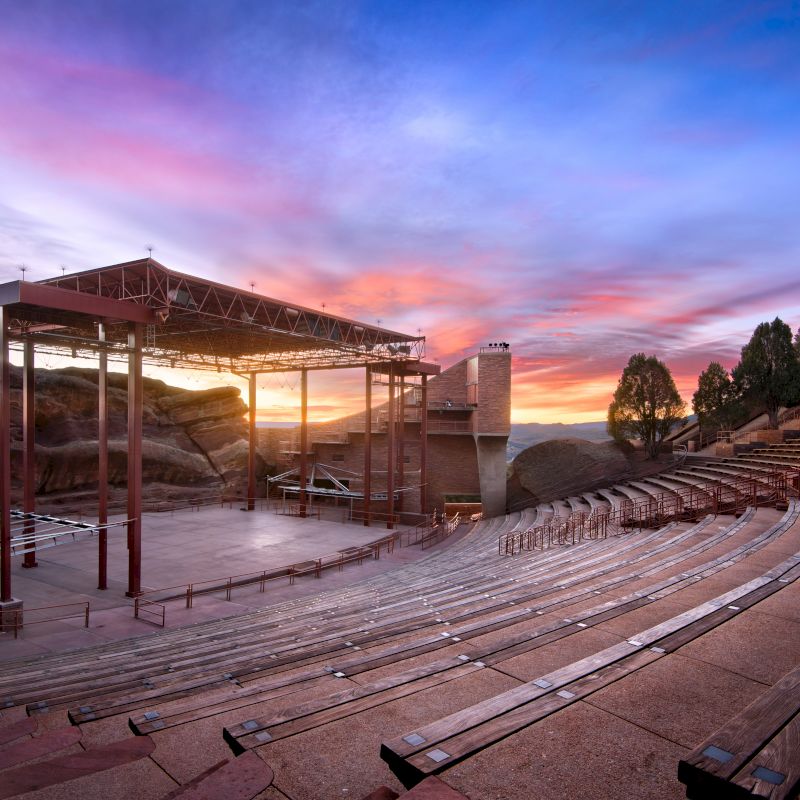 red rocks seating